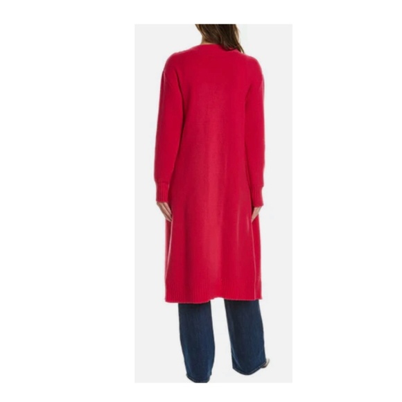 $2390 Oscar de la Renta Wool Long Cardigan In Pink - Picture 2 of 8
